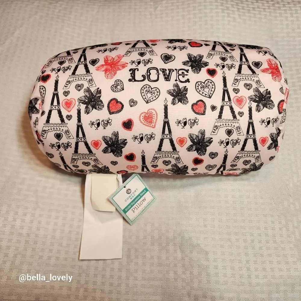 NWT Adorable Beaded Bolster Frilly Paris Comfort Bay Bolster Beaded Pillow 1ct